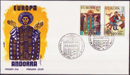 Europa CEPT 1975 Andorre Espagnol - Andorra FDC3 Y&T N°89 à 90 - Michel N°96 à 97 - 1975