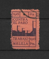 LOTE 2112 E   ///  (C045)  MELILLA CRUZADA CONTRA EL PARO       ¡¡¡ LIQUIDATION - JE LIQUIDE !!! - Emissioni Nazionaliste