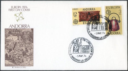 Andorre Espagnol - Andorra FDC5 1976 Y&T N°94 à 95 - Michel N°101 à 102 - EUROPA - Lettres & Documents