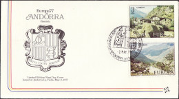 Andorre Espagnol - Andorra FDC1 1977 Y&T N°100 à 101 - Michel N°107 à 108 - EUROPA - Cartas & Documentos