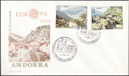 Andorre Espagnol - Andorra FDC5 1977 Y&T N°100 à 101 - Michel N°107 à 108 - EUROPA - Cartas & Documentos