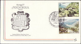 Europa CEPT 1977 Andorre Espagnol - Andorra FDC1 Y&T N°100 à 101 - Michel N°107 à 108 - 1977