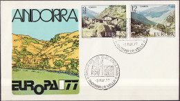 Europa CEPT 1977 Andorre Espagnol - Andorra FDC4 Y&T N°100 à 101 - Michel N°107 à 108 - 1977