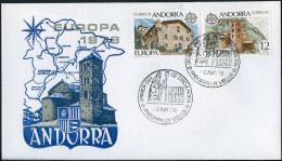 Andorre Espagnol - Andorra FDC1 1978 Y&T N°108 à 109 - Michel N°115 à116 - EUROPA - Brieven En Documenten