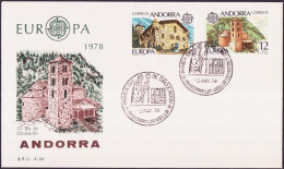 Andorre Espagnol - Andorra FDC2 1978 Y&T N°108 à 109 - Michel N°115 à116 - EUROPA - Cartas & Documentos