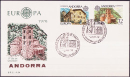 Europa CEPT 1978 Andorre Espagnol - Andorra FDC2 Y&T N°108 à 109 - Michel N°115 à116 - 1978
