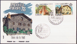 Europa CEPT 1978 Andorre Espagnol - Andorra FDC3 Y&T N°108 à 109 - Michel N°115 à116 - 1978