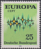 1972 Deutschland > BRD, ** Mi:DE 716, Sn:DE 1089, Yt:DE 567, Europa (C.E.P.T.) 1972 - Sterne - 1972