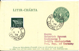 Ireland Uprated Postal Stationery Letter Card Sent To Germany 11-1-1979 - Interi Postali