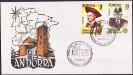 Andorre Espagnol - Andorra FDC2 1980 Y&T N°124 à 125 - Michel N°131 à 132 - EUROPA - Lettres & Documents