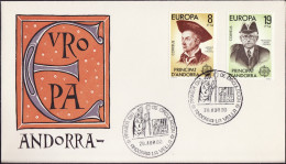 Europa CEPT 1980 Andorre Espagnol - Andorra FDC4 Y&T N°124 à 125 - Michel N°131 à 132 - 1980