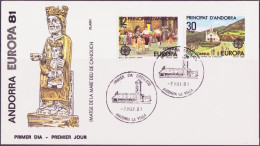 Andorre Espagnol - Andorra FDC1 1981 Y&T N°131 à 132 - Michel N°138 à 139 - EUROPA - Briefe U. Dokumente