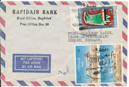 Iraq Air Mail Bank Cover Sent To Denmark Rafidain Bank - Iraq