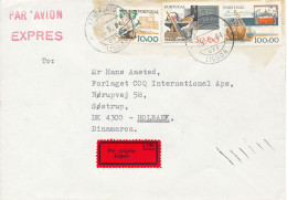 Portugal Air Mail Cover Sent Express To Denmark 29-5-1984 - Briefe U. Dokumente