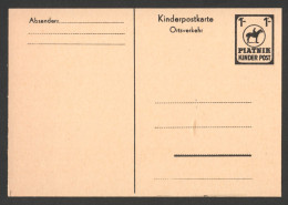 PIATNIK Children POST / KINDER Post - Stamped STATIONERY POSTCARD - GERMANY AUSTRIA  / Horse - Poste