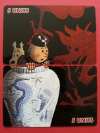 TINTIN Vase Dragon WILLCOM 100 Exemplaires Prépayée Pre-paid MINT Neuve (BJ0621 - Stripverhalen