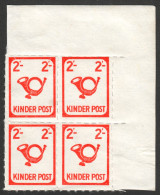 HORN - Children POST / KINDER Post - Piatnik LABEL VIGNETTE CINDERELLA - AUSTRIA - 2 Schilling - MNH Corner - Poste