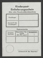 Children POST / KINDER Post -  STATIONERY POSTCARD FORM - GERMANY AUSTRIA  / Einlieferungsschein PARCEL Post - Poste