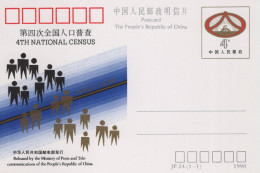 Chine - 1990 - Entier Postal JP24 - 4th National Census - Postcards