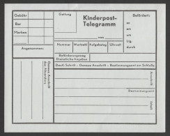 TELEGRAPH TELEGRAM - Children POST / KINDER Post -  STATIONERY POSTCARD FORM - AUSTRIA - Telegrafo