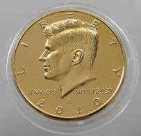 UNITED STATES OF AMERICA HALF DOLLAR 2010 D KENNEDY GOLDE PLATED #alb023 0097 - Sin Clasificación