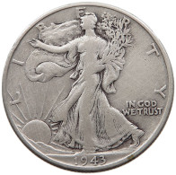 UNITED STATES OF AMERICA HALF DOLLAR 1943 WALKING LIBERTY #t141 0495 - 1916-1947: Liberty Walking