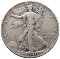 UNITED STATES OF AMERICA HALF DOLLAR 1940 WALKING LIBERTY #t141 0489 - 1916-1947: Liberty Walking (Libertà Che Cammina)
