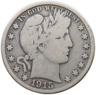 UNITED STATES OF AMERICA HALF DOLLAR 1915 D BARBER #t142 0481 - 1892-1915: Barber