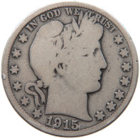 UNITED STATES OF AMERICA HALF DOLLAR 1915 S BARBER #t141 0477 - 1892-1915: Barber