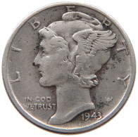 UNITED STATES OF AMERICA DIME 1943 MERCURY #a057 0185 - 1916-1945: Mercury