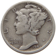 UNITED STATES OF AMERICA DIME 1943 S MERCURY #s074 0671 - 1916-1945: Mercury (Mercure)