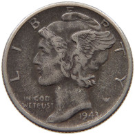 UNITED STATES OF AMERICA DIME 1943 S MERCURY #c037 0313 - 1916-1945: Mercury