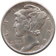 UNITED STATES OF AMERICA DIME 1942 MERCURY #t162 0231 - 1916-1945: Mercury