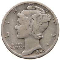 UNITED STATES OF AMERICA DIME 1942 D MERCURY #c012 0265 - 1916-1945: Mercury (Mercure)