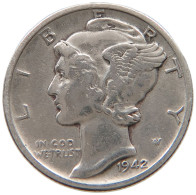 UNITED STATES OF AMERICA DIME 1942 D MERCURY #a044 0963 - 1916-1945: Mercury (Mercure)