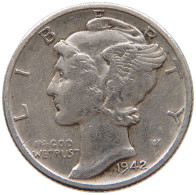 UNITED STATES OF AMERICA DIME 1942 D MERCURY #a064 0431 - 1916-1945: Mercury