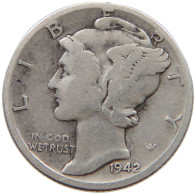 UNITED STATES OF AMERICA DIME 1942 D MERCURY #a082 0529 - 1916-1945: Mercury (Mercure)