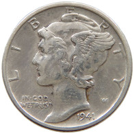 UNITED STATES OF AMERICA DIME 1941 MERCURY #a082 0531 - 1916-1945: Mercury