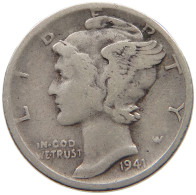 UNITED STATES OF AMERICA DIME 1941 S MERCURY #c004 0459 - 1916-1945: Mercury