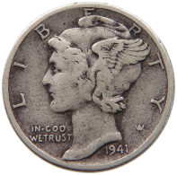 UNITED STATES OF AMERICA DIME 1941 MERCURY #c001 0025 - 1916-1945: Mercury (Mercurio)