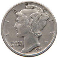 UNITED STATES OF AMERICA DIME 1941 MERCURY #a044 0293 - 1916-1945: Mercury (kwik)