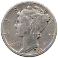 UNITED STATES OF AMERICA DIME 1936 MERCURY #a064 0409 - 1916-1945: Mercury