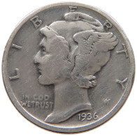 UNITED STATES OF AMERICA DIME 1936 MERCURY #a064 0411 - 1916-1945: Mercury (Mercurio)