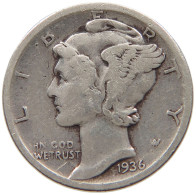 UNITED STATES OF AMERICA DIME 1936 MERCURY #c012 0269 - 1916-1945: Mercury (kwik)