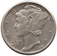 UNITED STATES OF AMERICA DIME 1928 MERCURY #c012 0287 - 1916-1945: Mercury (Mercure)