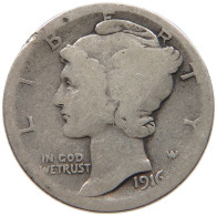 UNITED STATES OF AMERICA DIME 1916 MERCURY #c018 0305 - 1916-1945: Mercury (Mercure)