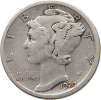 UNITED STATES OF AMERICA DIME 1920 S MERCURY #t121 0193 - 1916-1945: Mercury (kwik)