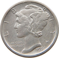 UNITED STATES OF AMERICA DIME 1920 D MERCURY #t121 0199 - 1916-1945: Mercury (Mercurio)