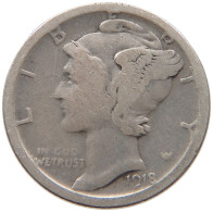 UNITED STATES OF AMERICA DIME 1918 S MERCURY #c012 0289 - 1916-1945: Mercury (kwik)