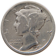 UNITED STATES OF AMERICA DIME 1917 MERCURY #a064 0437 - 1916-1945: Mercury (Mercurio)